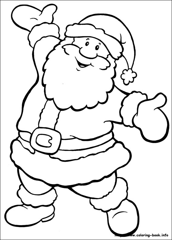 old fashioned santa coloring pages - photo #21