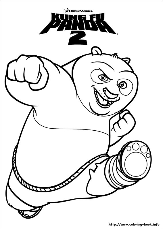 Pobarvanka Kung Fu Panda 2