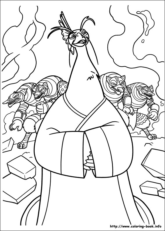 Pobarvanka Kung Fu Panda 2