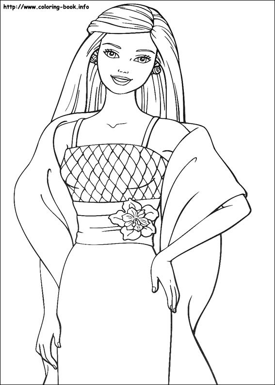 Pobarvanka Barbie