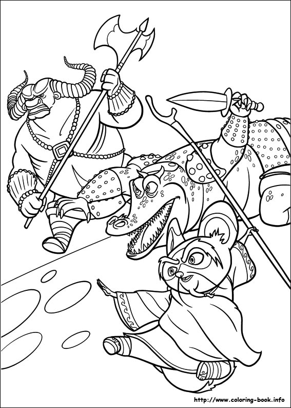 Pobarvanka Kung Fu Panda 2
