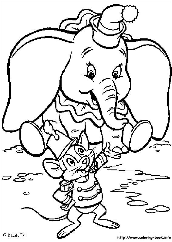 Pobarvanka Slonček Dumbo